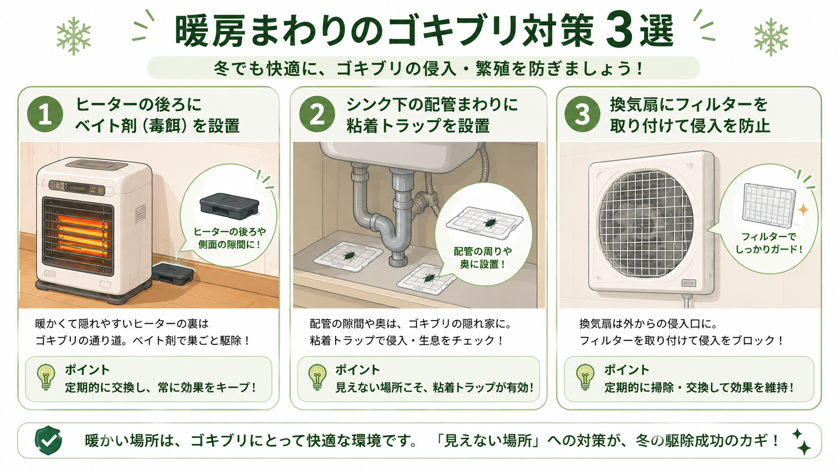 冬のゴキブリ対処法