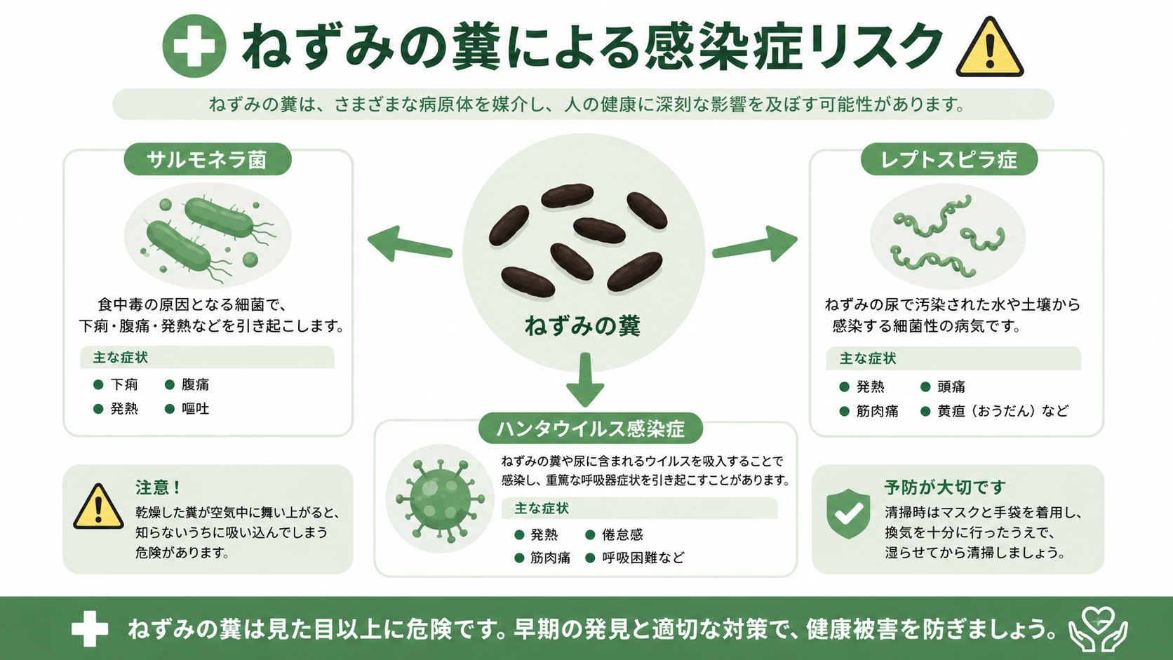 ねずみの糞が引き起こす感染症リスク