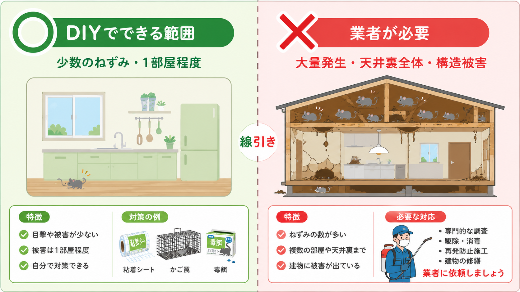ねずみDIY駆除でできる範囲と限界