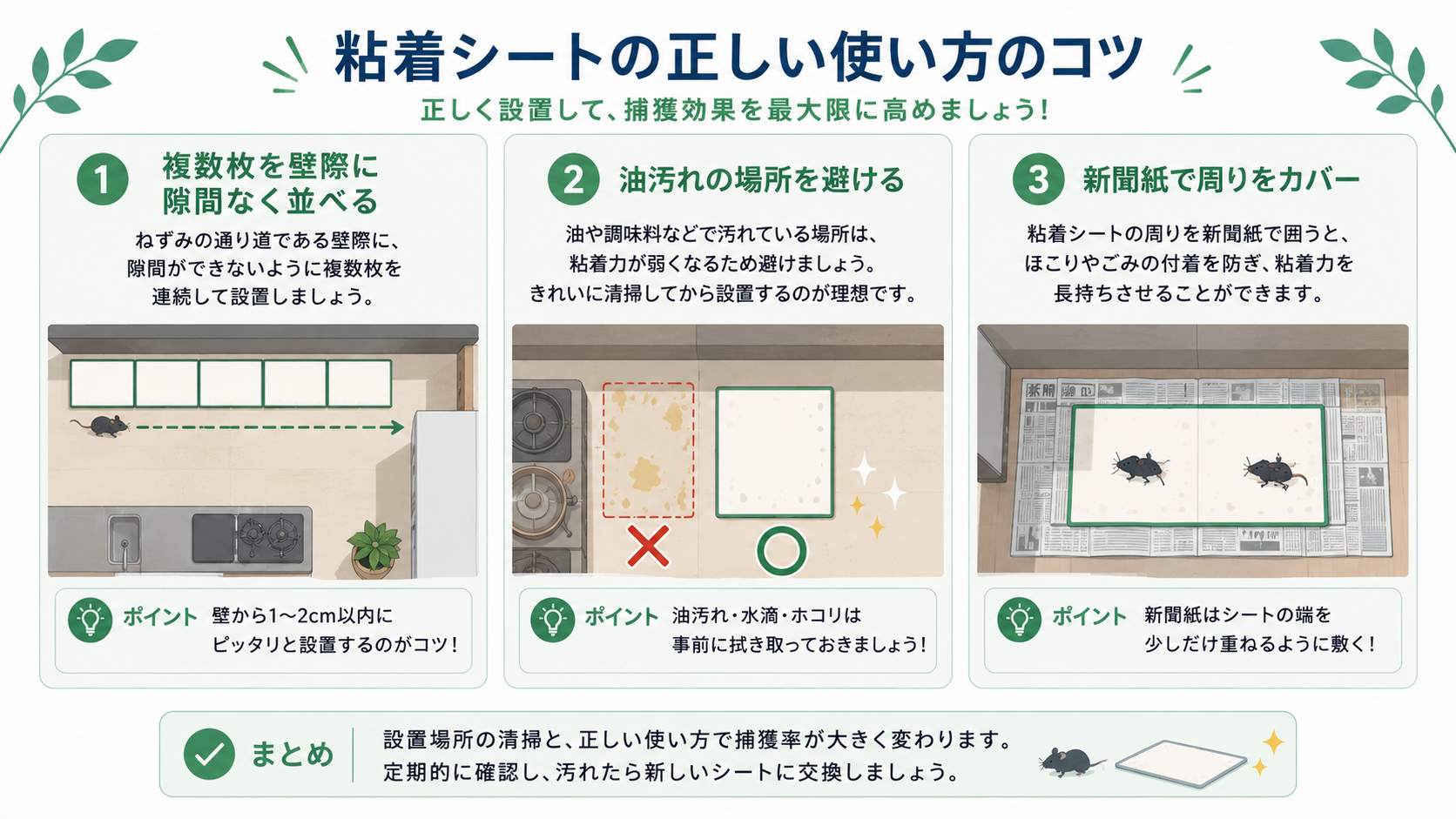 粘着シートの正しい使い方
