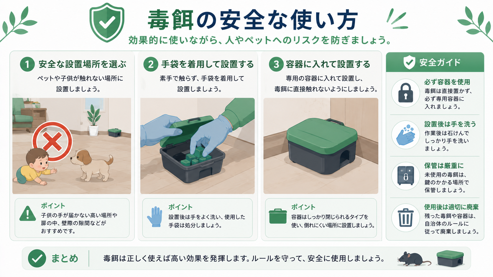毒餌（殺鼠剤）の安全な使い方