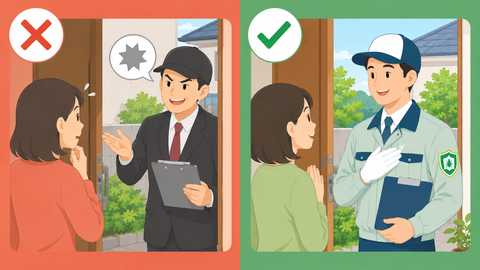 信頼できる業者か悪質業者かを見分ける自己診断